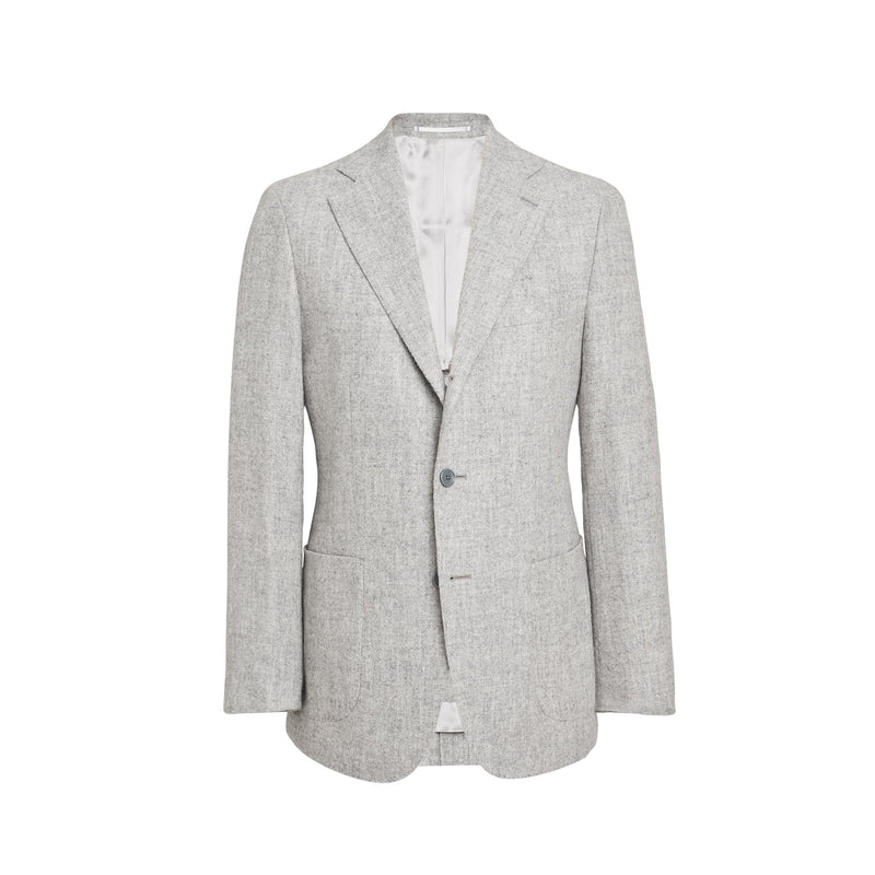 Light Grey Unstructured Baby Alpaca Sport Coat