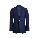Navy Blue Unstructured Baby Alpaca Sport Coat