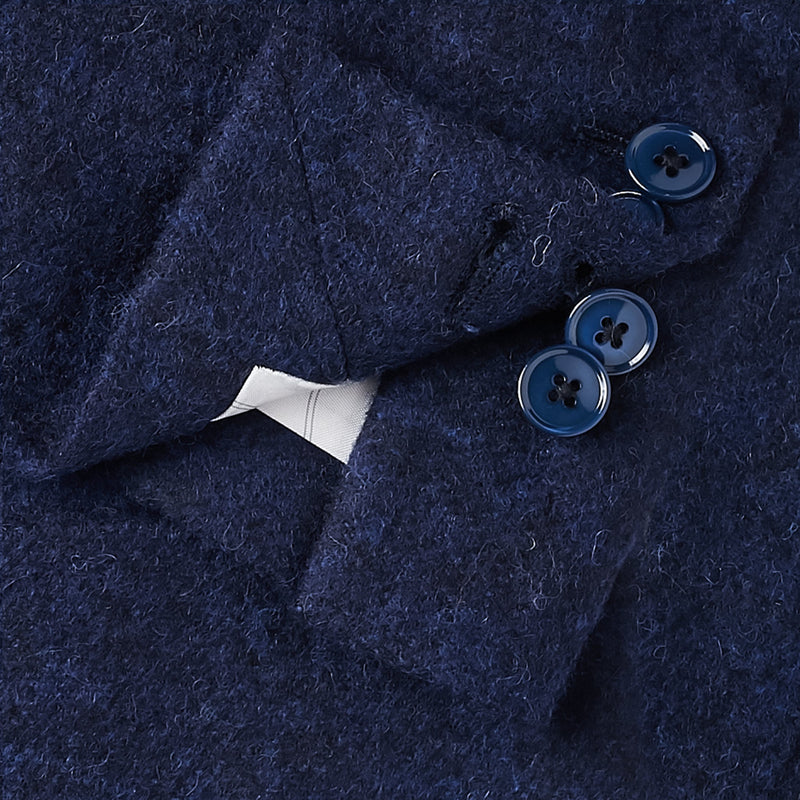 Navy Blue Unstructured Baby Alpaca Sport Coat