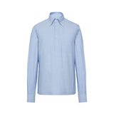 Sky Blue Stretch Oxford Popover Shirt